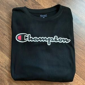 Mens 2XL long sleeve thermal black champion shirt.